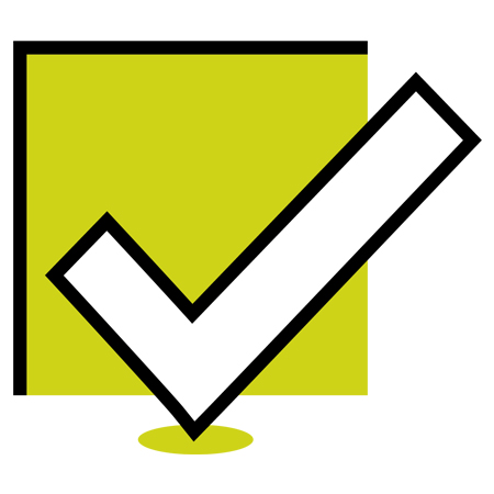Checkmark in box icon