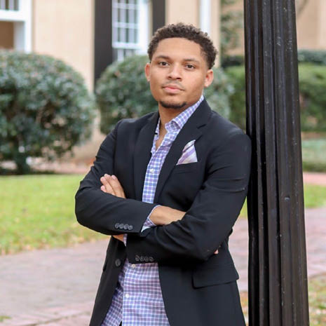 Brandon Williams posing outside on Horeshoe at UofSC