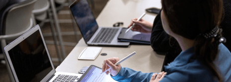 garnet bar with image of pharmacist in community pharmacy