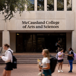 sign of the mccausland college of arts and sciences