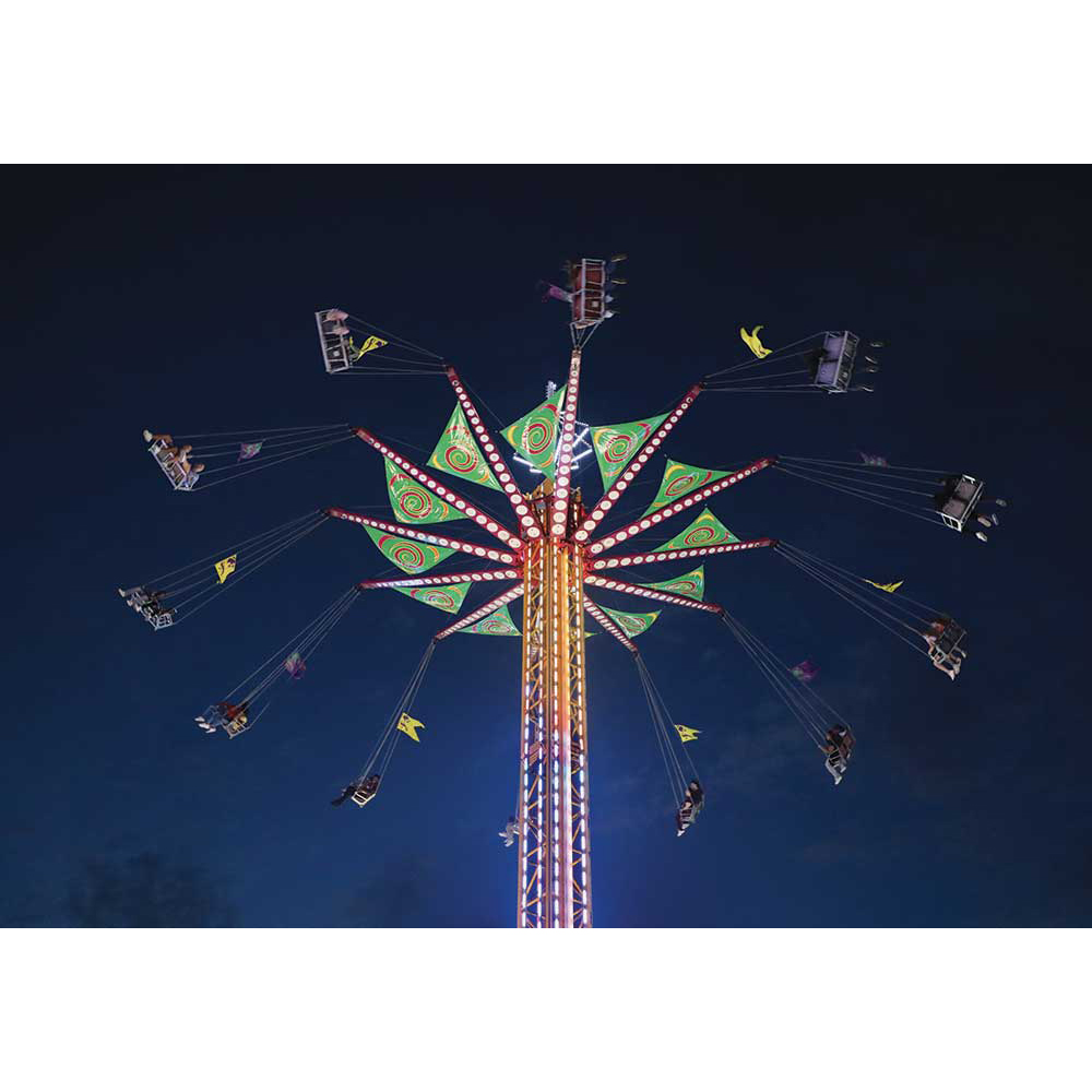 SC State Fair, swings at night; photo by Ali Lucia